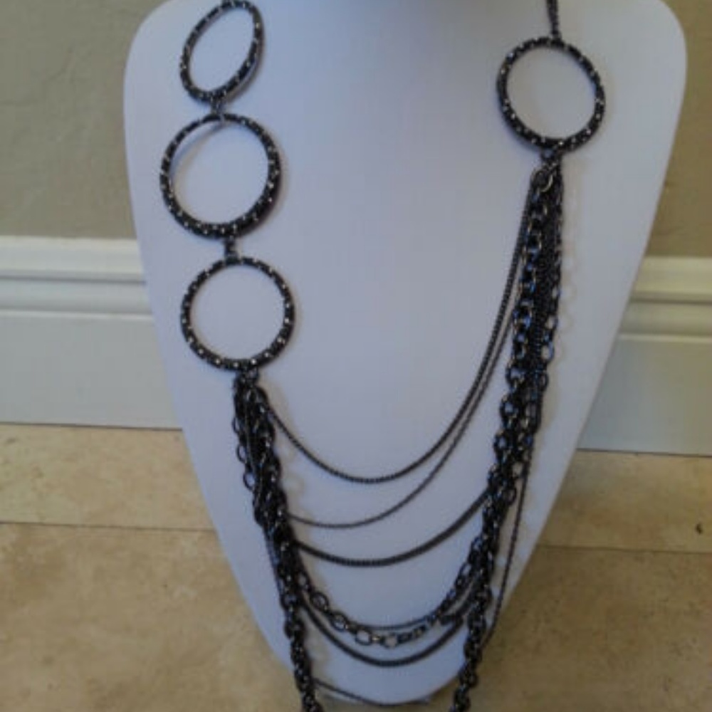 ABS by Allen Schwartz Hematite-Tone Necklace